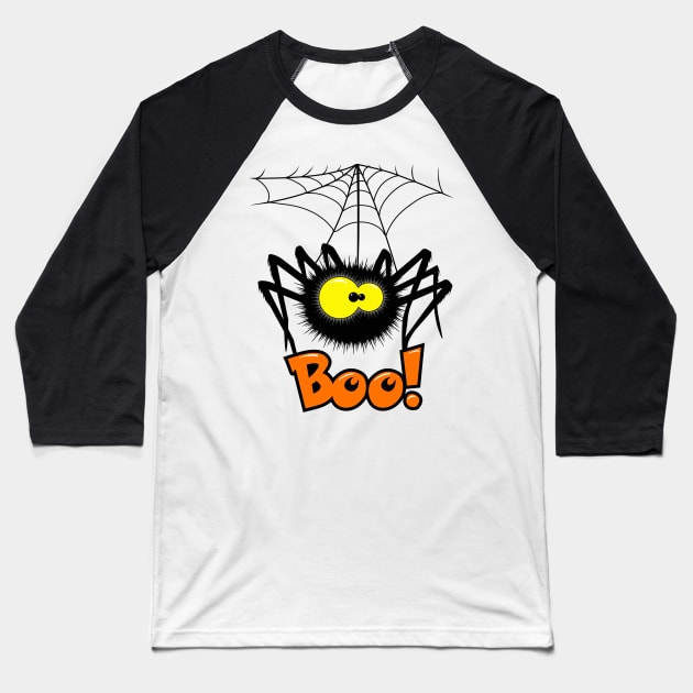 Cute Halloween Spider Baseball T-Shirt by Scud"